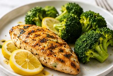 Lemon Garlic Chicken & Broccoli